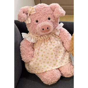Bartholomew bear cute custom clothes outfits - pink floral dress - FX19(Large)